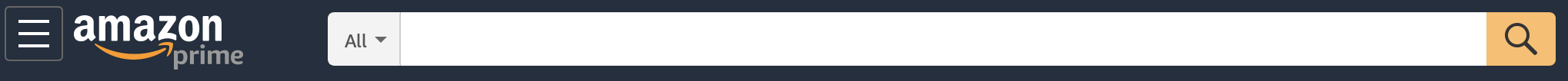 Image of the search bar on Amazon.com. 