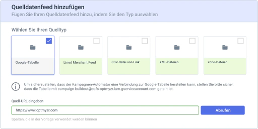 Verknüpfen Sie jede beliebige Datenquelle Ihrer Wahl.