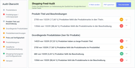 Führen Sie das schnellste Feed-Audit aller Zeiten durch.