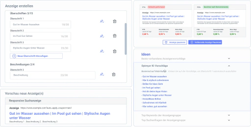 Erstellen und optimieren Sie Werbekampagnen, die bei den Zielkunden Anklang finden.