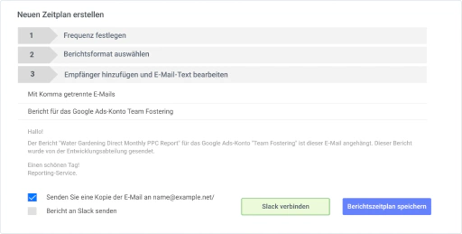 Einmal erstellen und für immer berichten.