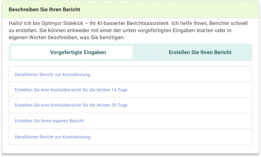 Lassen Sie die KI Ihnen helfen, Berichte schneller zu erstellen und zu interpretieren.