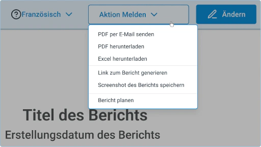 Senden Sie versandfertige Berichte an Kunden. Keine Formatierung, keine manuellen Exporte.