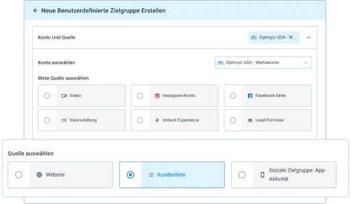 Laden Sie First-Party-Zielgruppenlisten hoch.