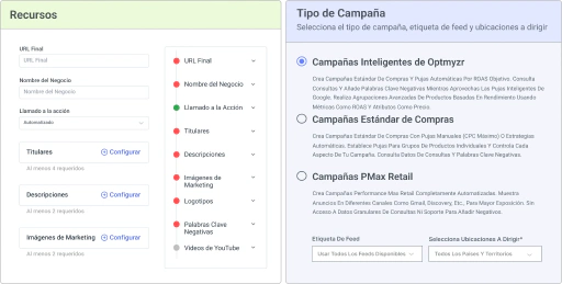 Construye campañas estructuradas de generación de leads y retail.