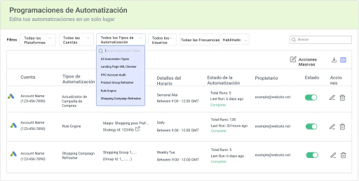 Automatización para ayudarte a gestionar más cuentas y aumentar los ingresos.