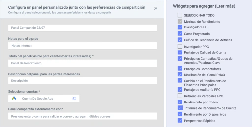 Captura todos tus datos multiplataforma en un solo informe.
