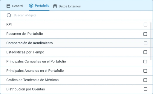 Crea informes a nivel de portafolio que coincidan con cómo está estructurado tu negocio.