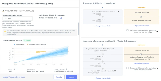Gestiona cuentas de Amazon Ads a una escala imposible de manera manual.