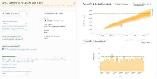 Mantente al día del gasto presupuestario con seguimiento y pronósticos en tiempo real.