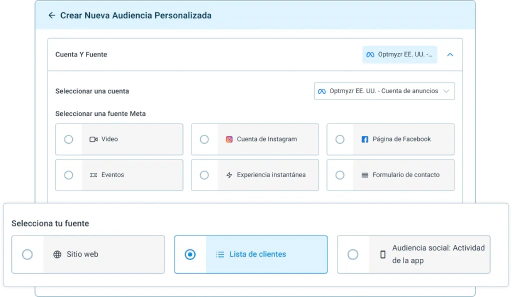 Carga listas de audiencia de primera parte.