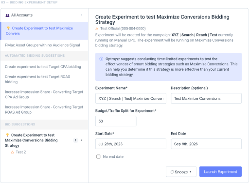 Bid and optimization intelligence