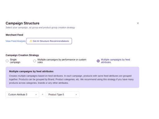 Launch campaigns from your catalog in minutes
