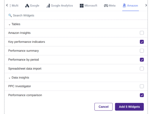 Combine multiple platforms into a single report