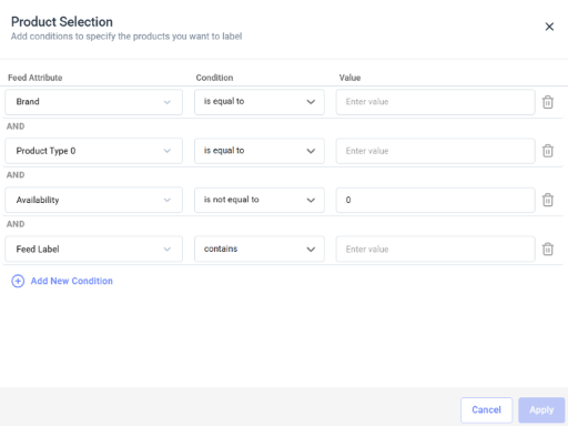 Run different strategies for different parts of your catalog, without any overlap.