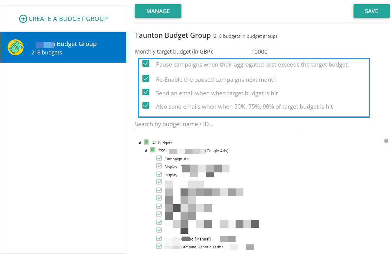 Stay in control of the budget allocated to the Display campaigns