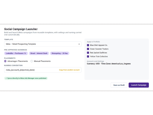 Build Meta Ads campaigns at scale