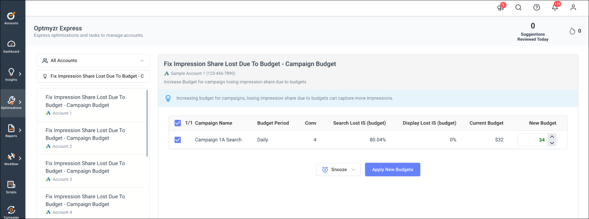 Fix lost impression share