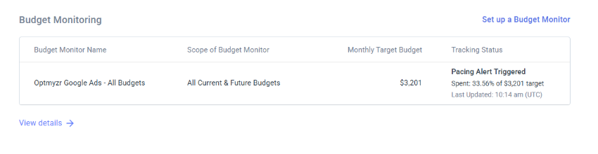 Budget Monitoring and Scripts