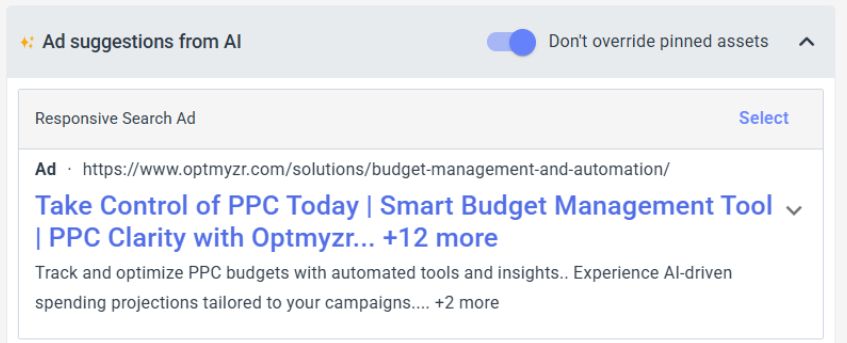 AI Ad Suggestions AI Ad Suggestions
