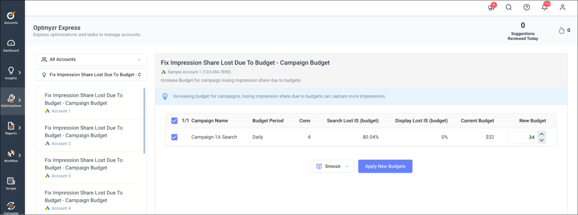 Fix Lost Impression Share tool