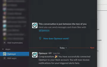 5. ¡Felicitaciones! Has terminado y ahora puedes recibir notificaciones de alertas de Optmyzr en Slack.