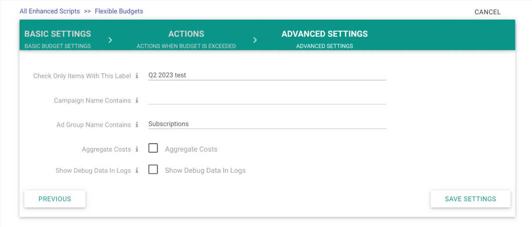 Test new keywords without exhausting too much budget