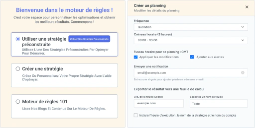 Construisez et automatisez toute stratégie PPC Amazon que vous pouvez définir.