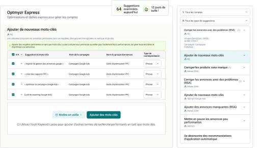Optimisations en un clic