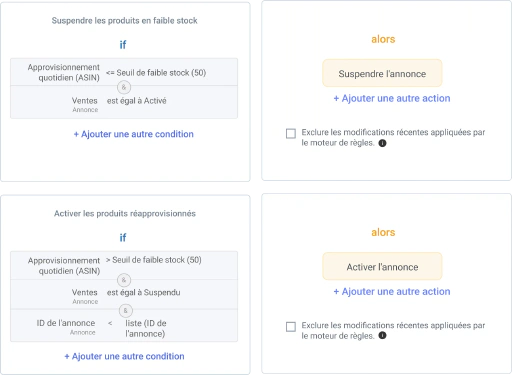 Soyez alerté lorsque le stock atteint des niveaux critiques.
