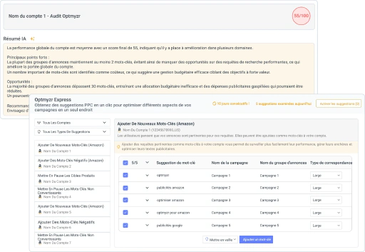 Résolvez instantanément les résultats d'audit avec des optimisations express.
