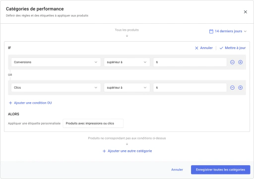 Étiquetez et segmentez les produits à grande échelle sans travail manuel sur les flux.