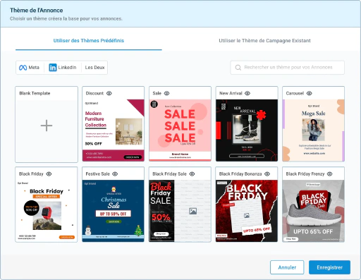 Utilisez des modèles pour accélérer la configuration des campagnes.