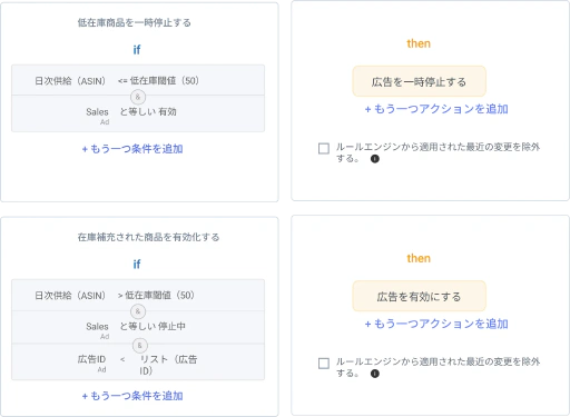 在庫が危険なほど低いレベルに達したときにアラートを受け取ります。