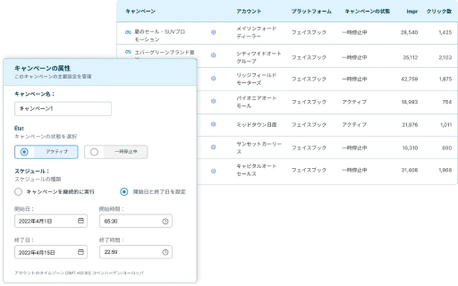 数回のクリックでキャンペーン全体に変更を適用することで、時間を節約します。